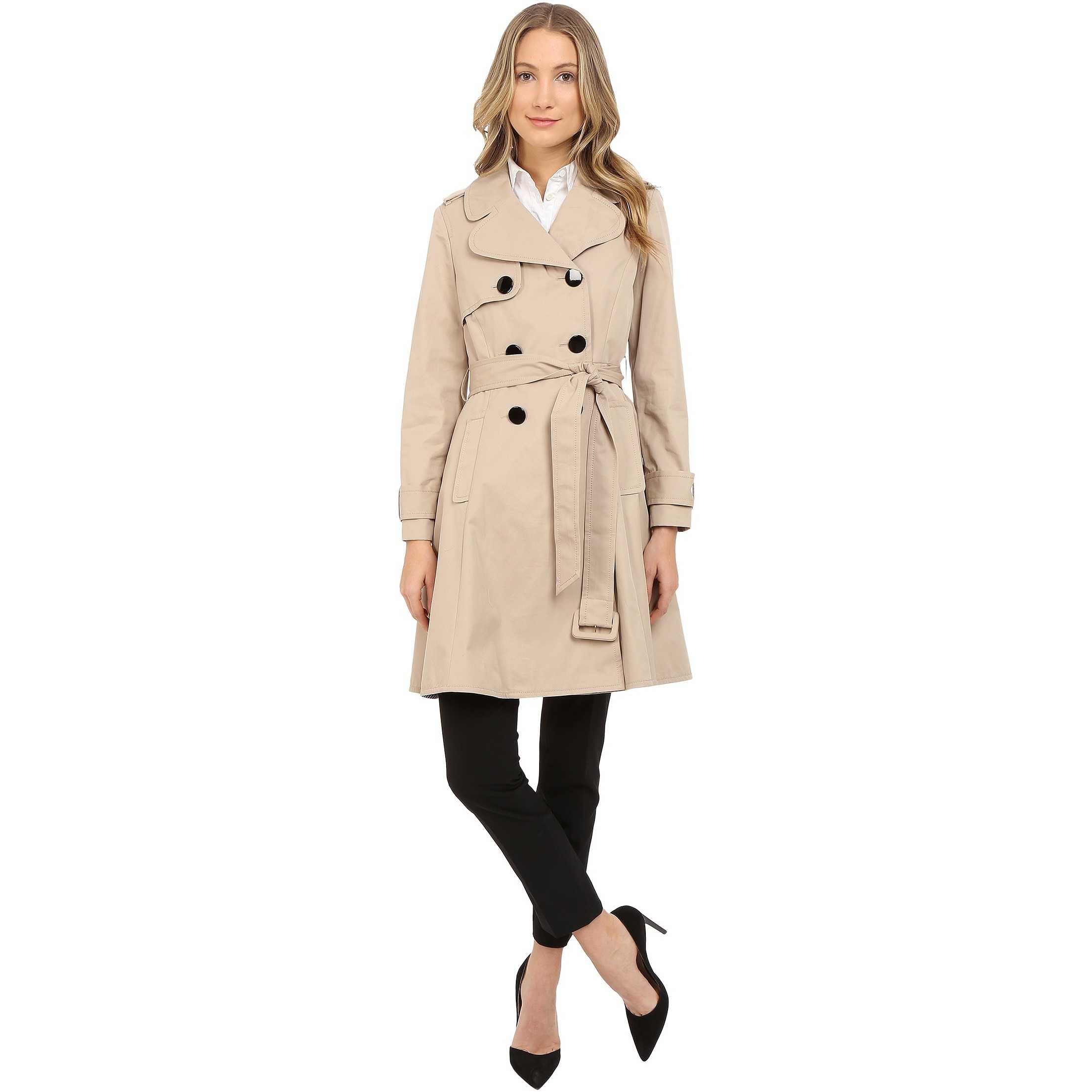 Kate Spade New York Classic Twill Trench Coat French Beige trench dama