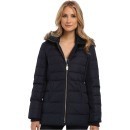 MICHAEL Michael Kors Trench w/ Cinch Detail and Faux Fur Hood Dark Midnight trench dama