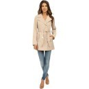Jessica Simpson Double Breasted Belted Trench Stone trench femei