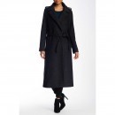 Soia Kyo Wool Blend Double Breasted Relaxed Trench CHARCOAL trench dama