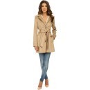 Via Spiga Suede Belted Trench Coat Sand trench femei