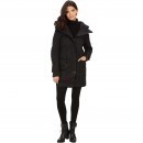 Rainforest Trench with Knit Detailing Black trench dama