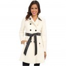 DKNY Color Block Trench 14200M-Y4 Ivory trench dama