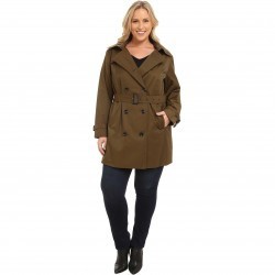 MICHAEL Michael Kors Plus Size Double-Breasted Trench Duffle trench femei